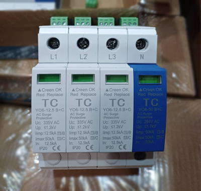 سرج ارستر 4 پل B+C برند TCبه همراه 4 کانکتور مجزا برای هر پل، 50 کیلو آمپر