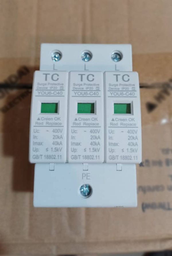 سرج ارستر 3 پل 400 ولت برند TC جریان تخلیه 40 کیلوآمپر